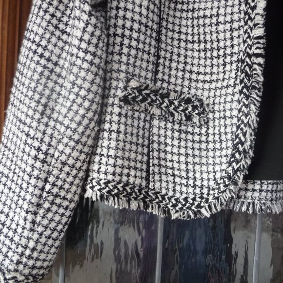 WHBM HOUNDSTOOTH JACKET BLAZER MEDIUM - Picture 2 of 9